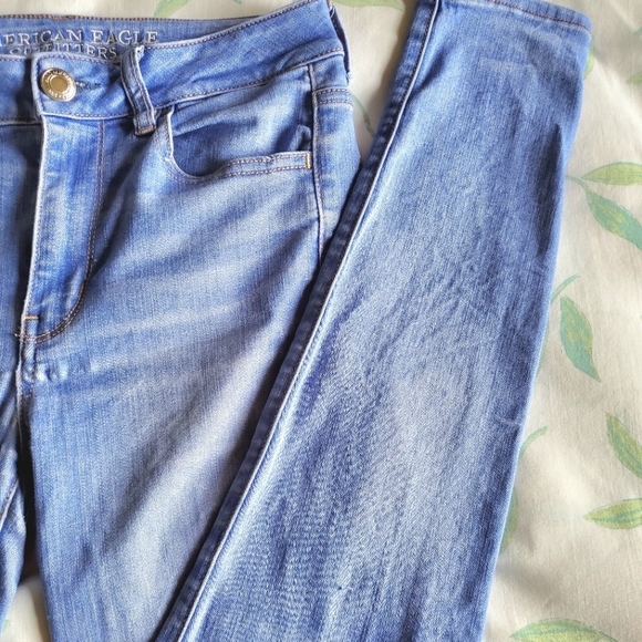 American Eagle Hi-Rise Jeggings High Waisted Jeans Super Stretch Denim Size 6 - Picture 2 of 8